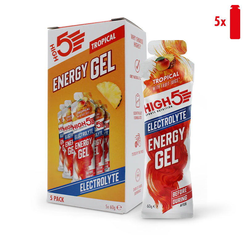 High5 Energy Gel Electrolyte Tropical 60g - Case of 5