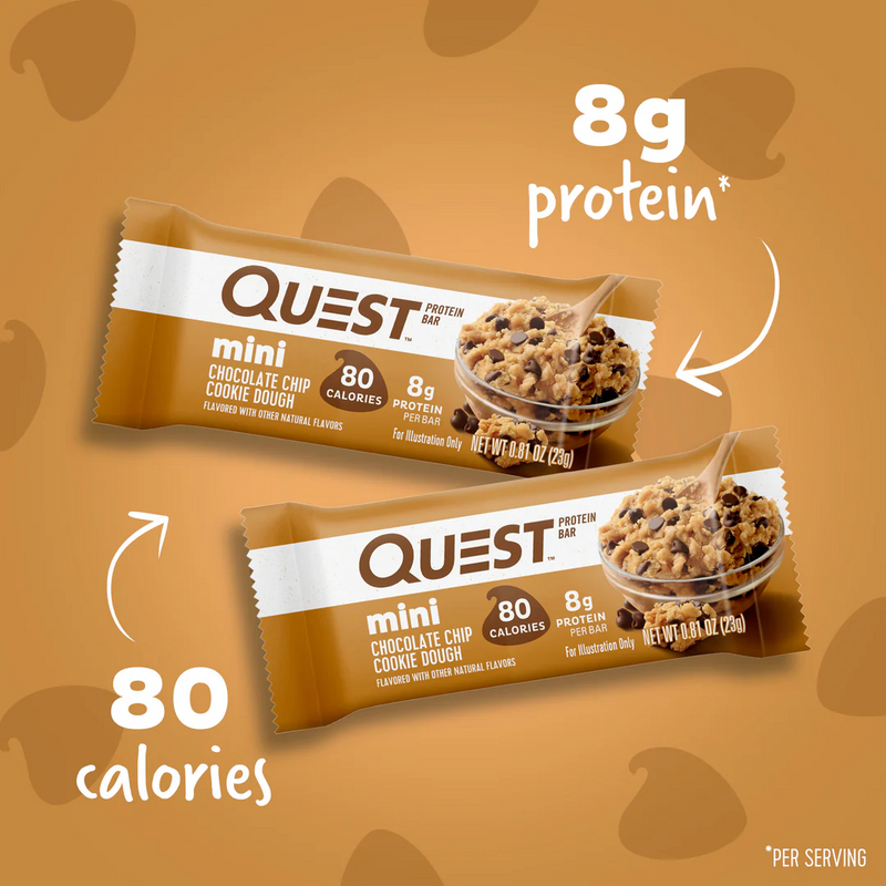 Quest Mini Choc Chip Cookie Dough Protein bar 23g - Case of 14