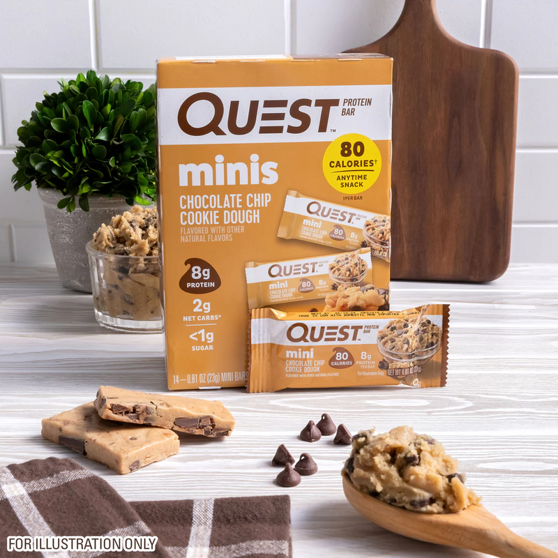 Quest Mini Choc Chip Cookie Dough Protein bar 23g - Case of 14