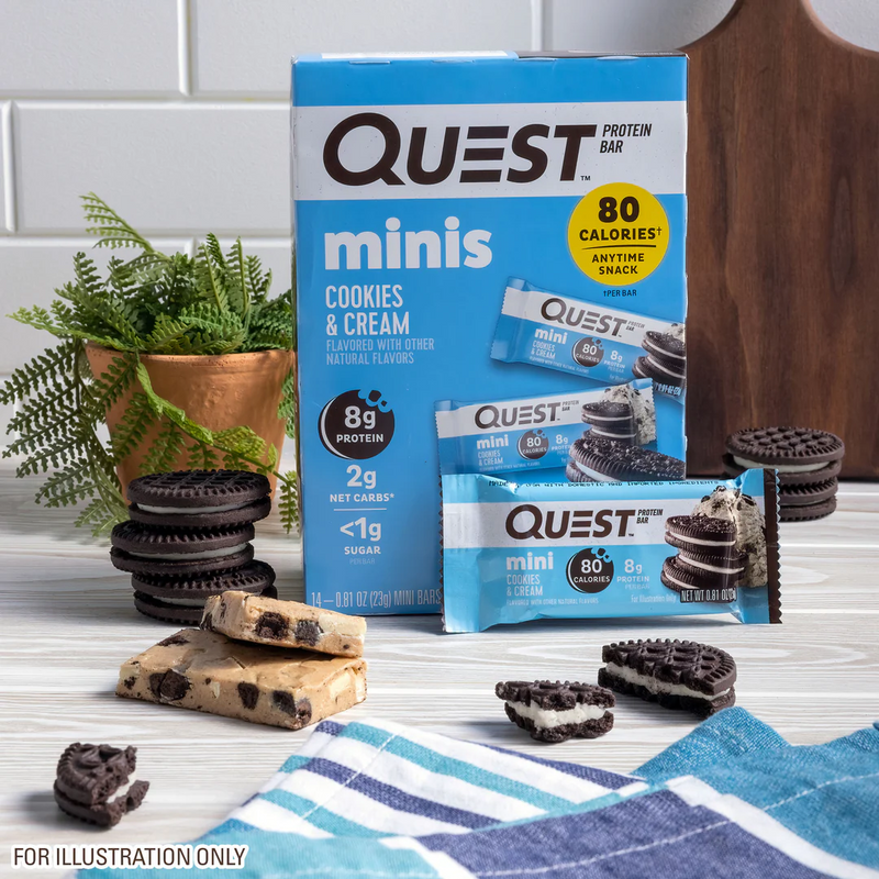 Quest Mini Cookies & Cream Protein bar 23g - Case of 14
