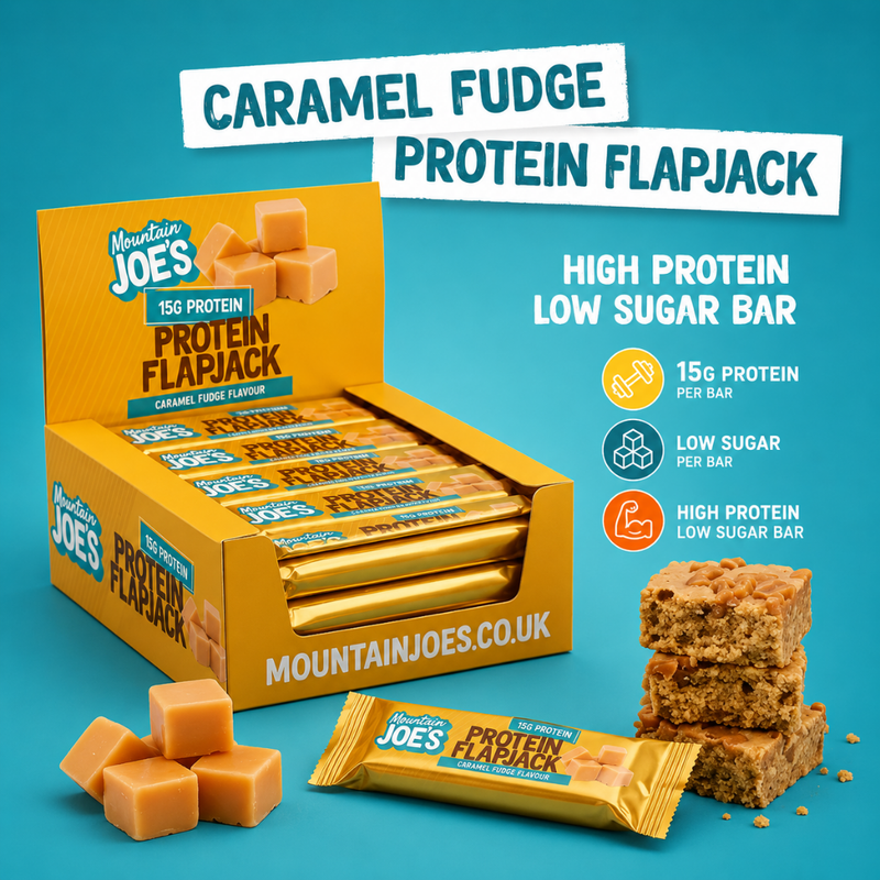 Mountain Joe's Caramel Fudge Flavour Protein Flapjack 60g - Case of 16