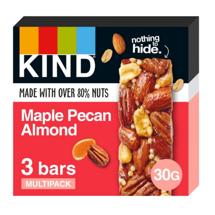 KIND Maple Pecan Almond Nut bar (3 x 30g multipack)