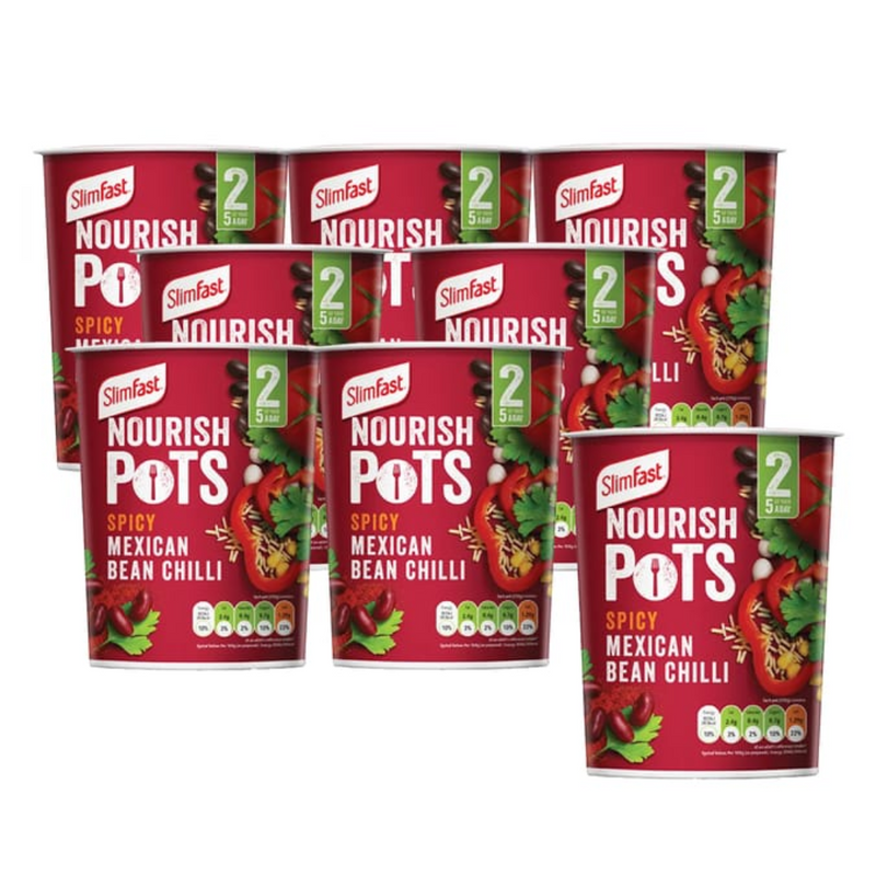 SlimFast Spicy Mexican Bean Chilli Nourish Pots 60g - Case of 8