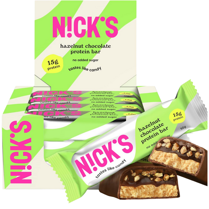 Nick's Hazelnut Chocolate flavour Protein bar 50g - Case of 12
