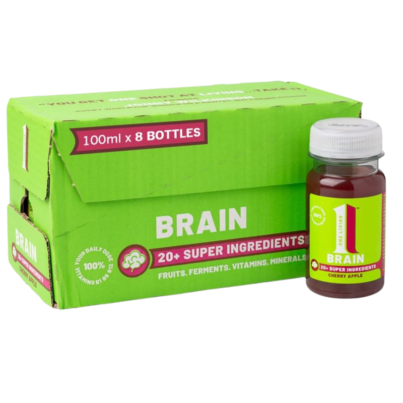 OneLiving Brain Cherry Apple Health Shots 100ml - Case of 8