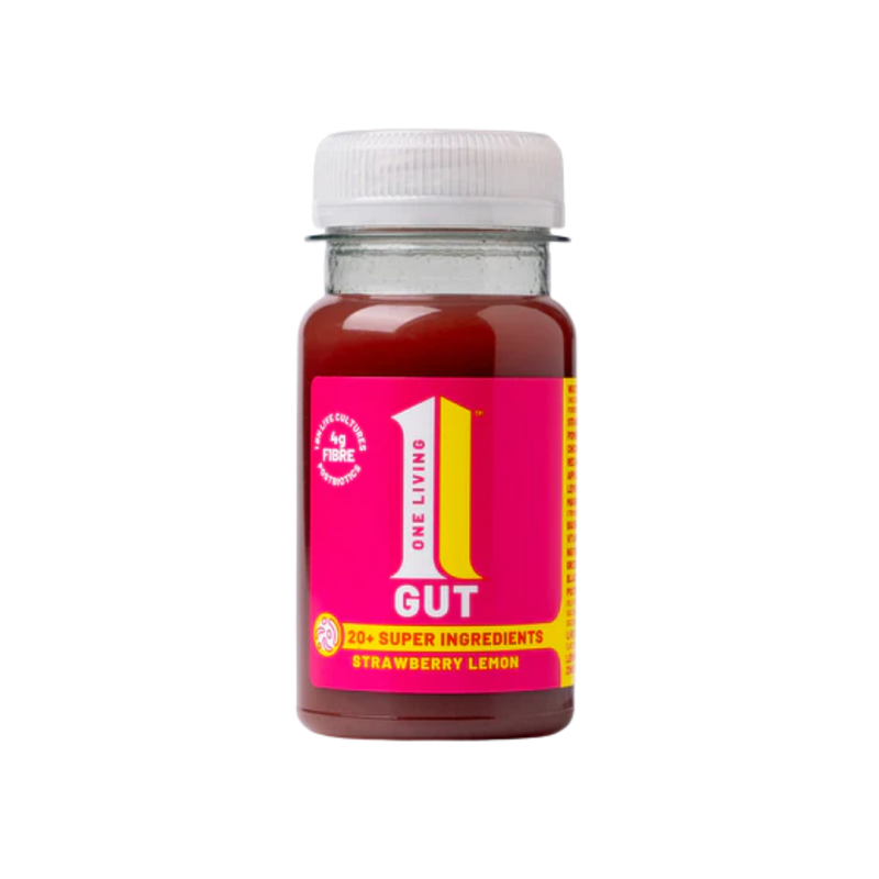 OneLiving Gut Strawberry Lemon Health Shots 100ml - Case of 8