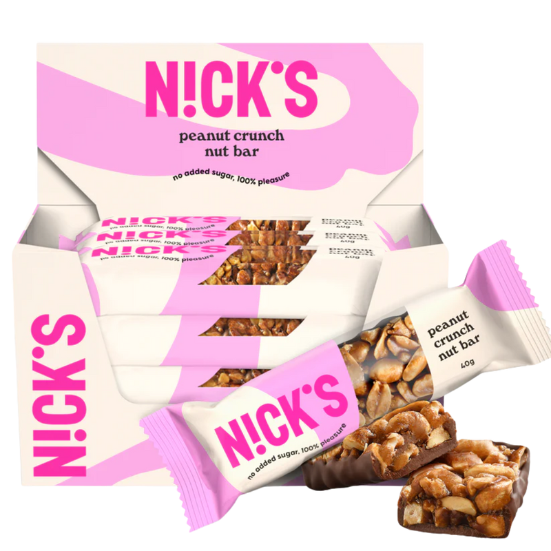 Nick's Peanut Crunch Nut bar 40g - Case of 12