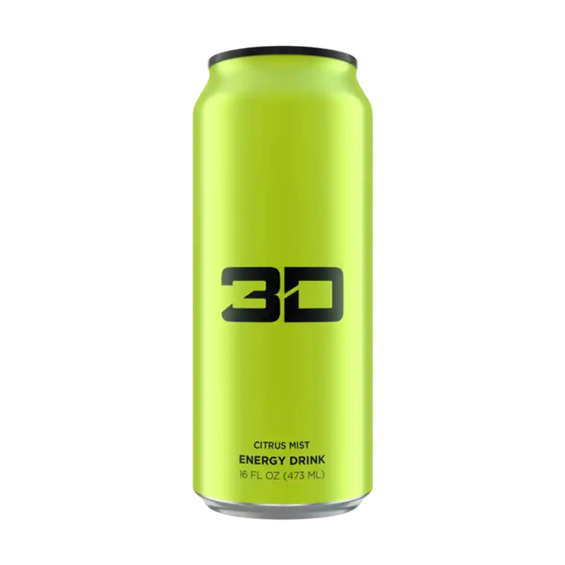 3D Energy Drink Green (Citrus Mist) 473ml - Case of 12