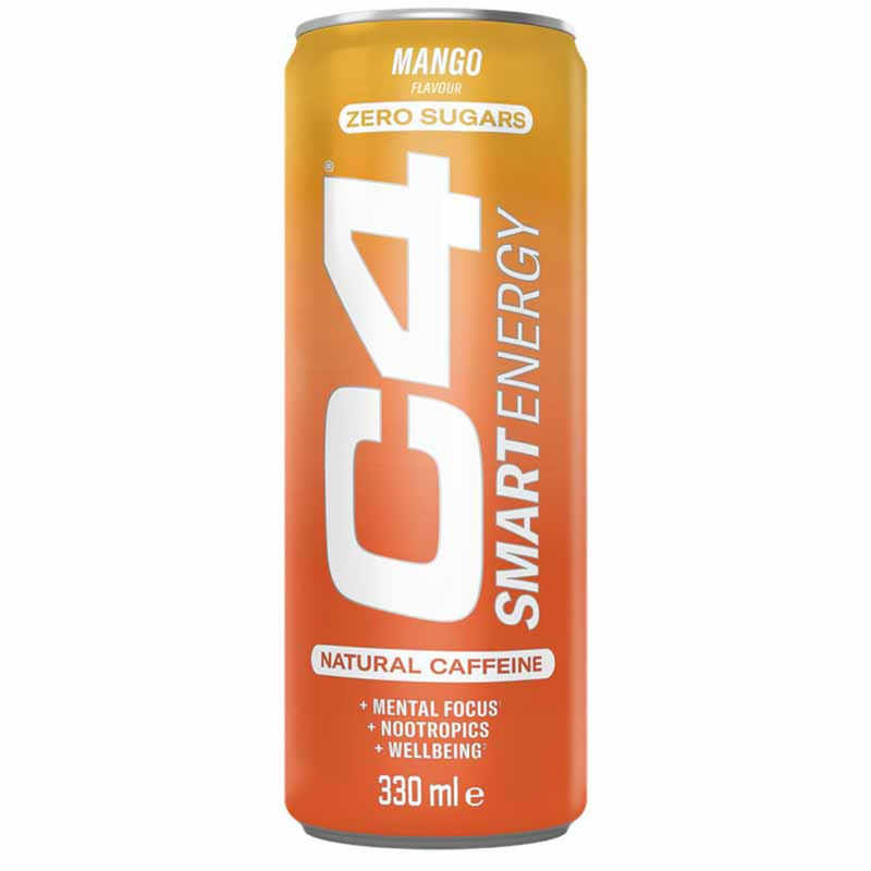 C4 Mango Flavour Smart Energy Drink 330ml - Case of 12