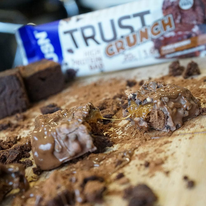 USN Trust Crunch Fudge Brownie Flavour High Protein Bar 60g - Case of 12