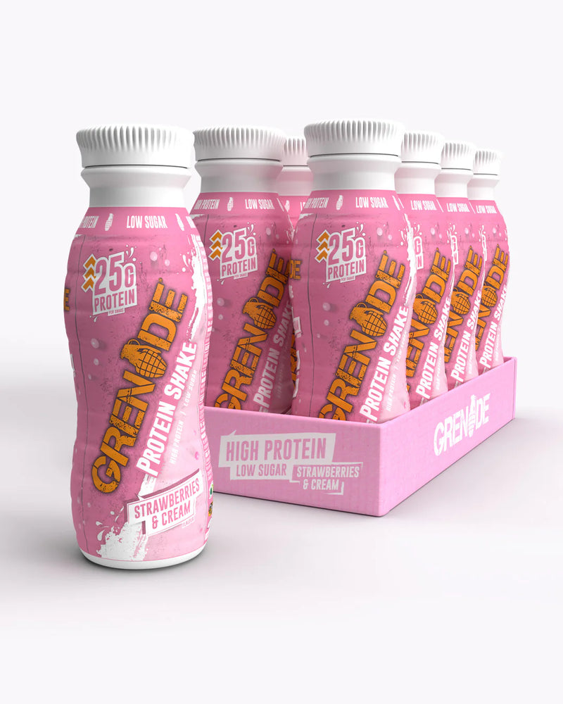Grenade Strawberries & Cream Flavour Protein Shake 330ml - Case of 8
