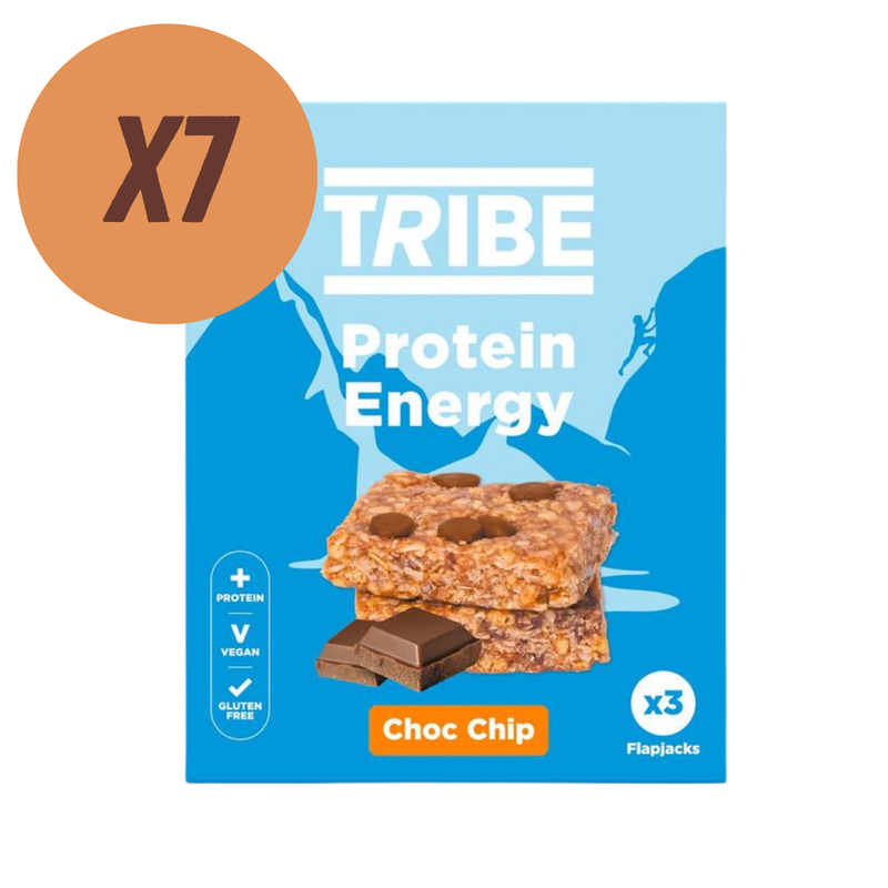 Tribe Choc Chip Protein Energy bar (3 x 38g multipack) - Case of 7