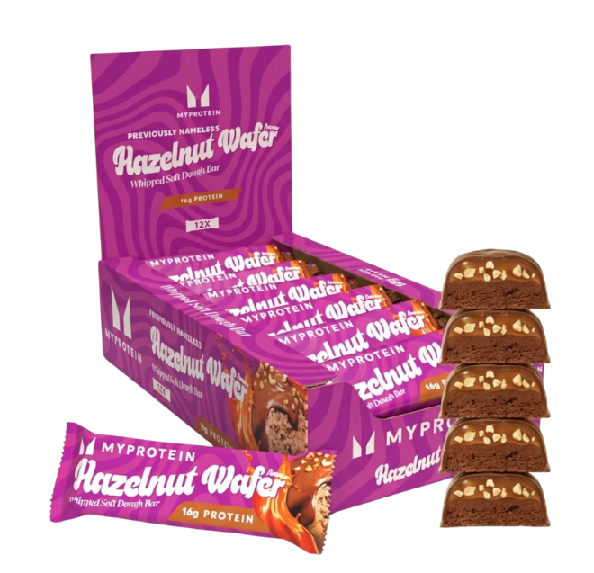 MyProtein Delicious Protein Bar Hazelnut Wafer Flavour 65g - Case of 12