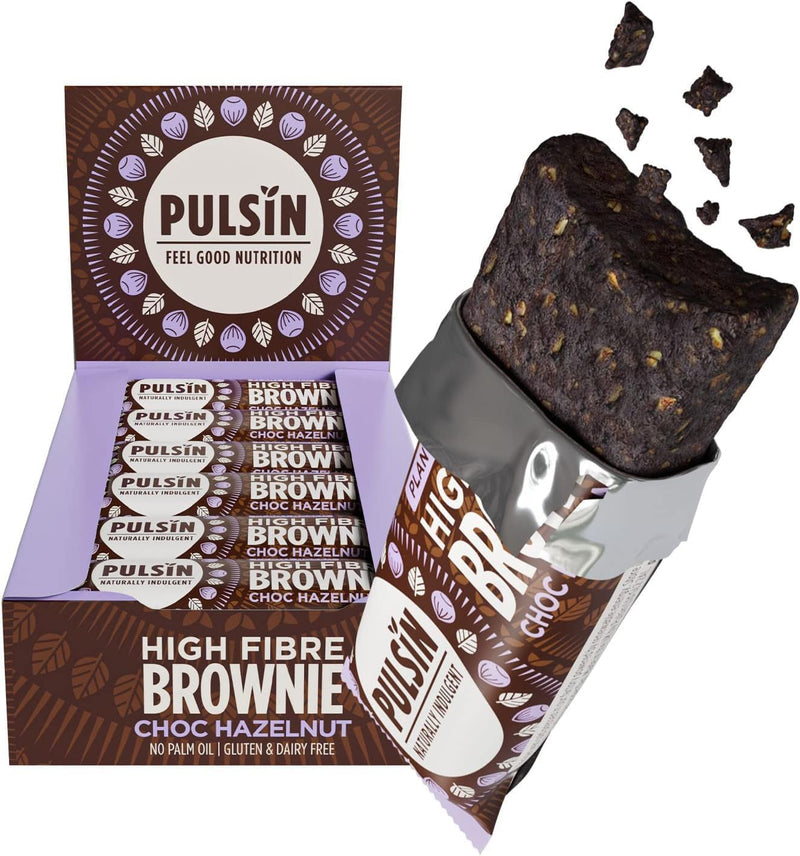 Pulsin Plant Based High Fibre Brownie Choc Hazelnut 35g - Case of 18