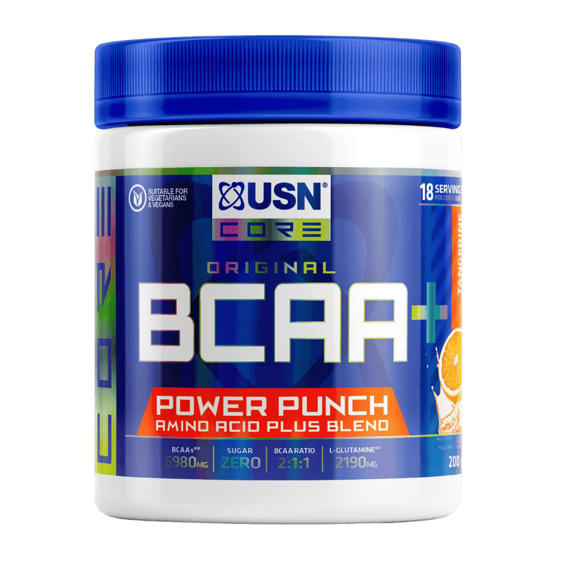 USN BCAA Caffeinated Power Punch Tangerine Flavour 200g