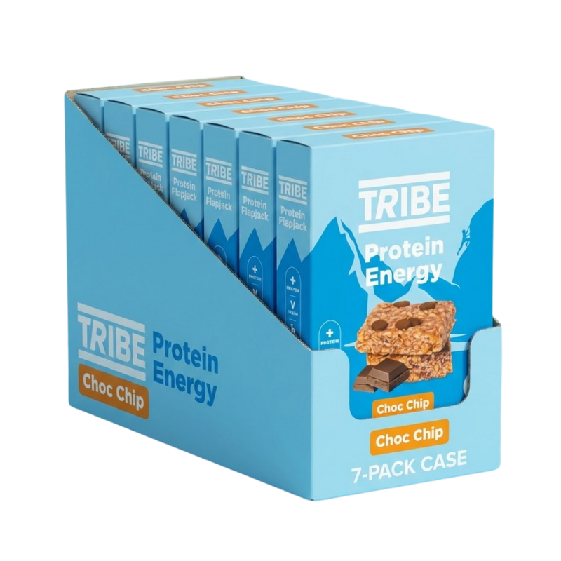 Tribe Choc Chip Protein Energy bar (3 x 38g multipack) - Case of 7 (21 bars in total)