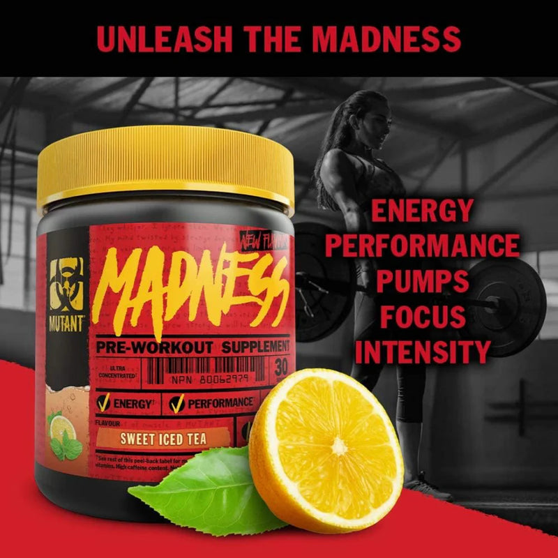 Mutant Madness Pre-Workout Orange Rush (Scratch + Sniff) 225g