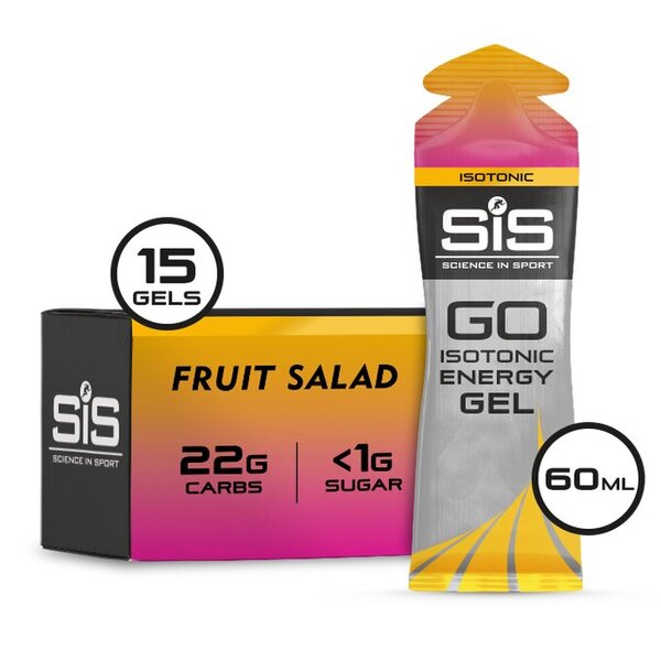 SIS Science In Sport Go Isotonic Energy Gel Fruit Salad 60ml - Case of 15 [Best Before: 31/03/2026]