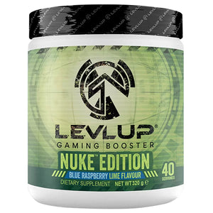 LevlUp Nuke Edition (Blue Raspberry & Lime Flavour) Gaming Booster 320g [Best Before: 31/01/2026]