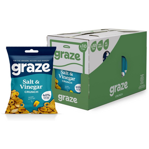 Graze Salt & Vinegar Crunch bag 35g - Case of 10 [Best Before: 31/01/2026]