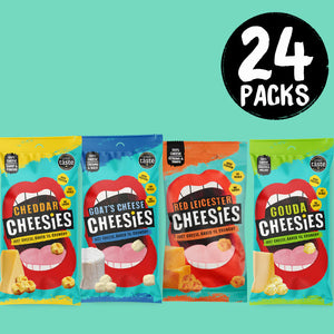 The Curators Cheesies Variety Pack - Case of 24 x 20g [Best Before: 30/01/2026]