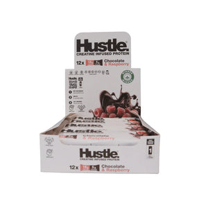 Hustle Chocolate Raspberry Creatine Infused Protein bar 75g - Case of 12