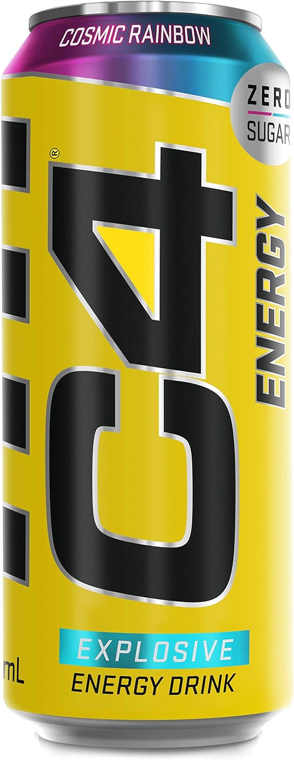 C4 Cosmic Rainbow Performance Energy Drink Zero Sugar 500ml - Case of 12 [Best Before: 28/01/2026]