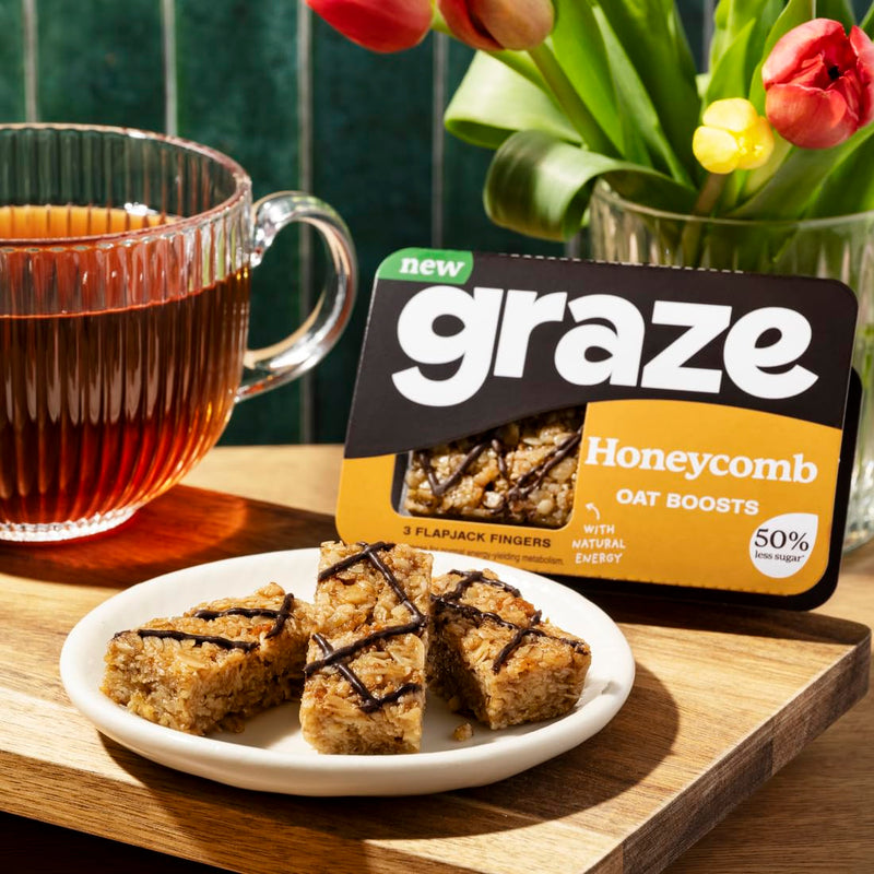 Graze Honeycomb Oat Boost 50g - Case of 9 [Best Before: 05/10/2025]