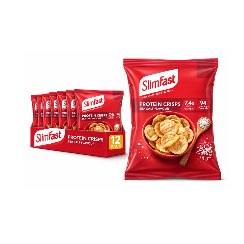 Slimfast Protein Crisps Sea Salt 23g - Case of 12 [Best Before: 03/07/2026]