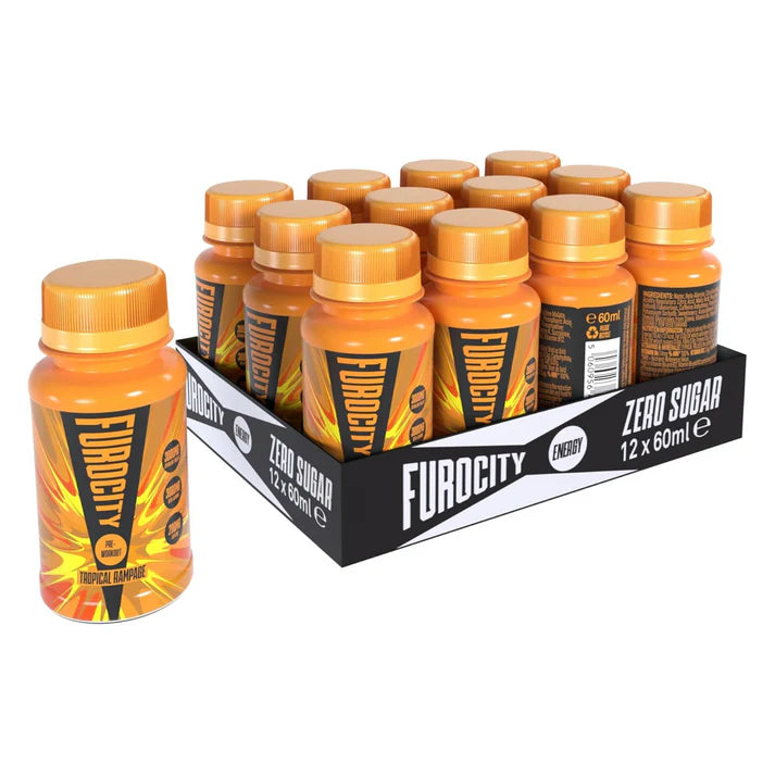Furocity Pre-Workout Shot Tropical Thunder 60ml - Case of 12 Shots [Best Before: 13/03/2026]
