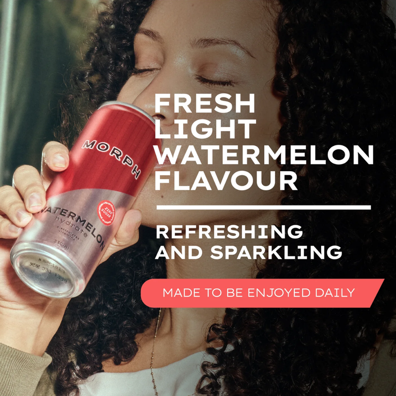 Morph Hydrate Zero Sugar Energy & Electrolyte Drink Watermelon 330ml - Case of 12