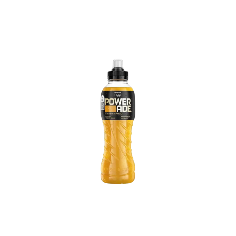 Powerade Golden Mango Isotonic Sports Drink 500ml - Case of 12 [Best Before: 31/05/2026]