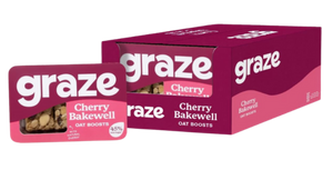 Graze Cherry Bakewell Oat Boosts 50g - Case of 9 [Best Before: 05/10/2025]