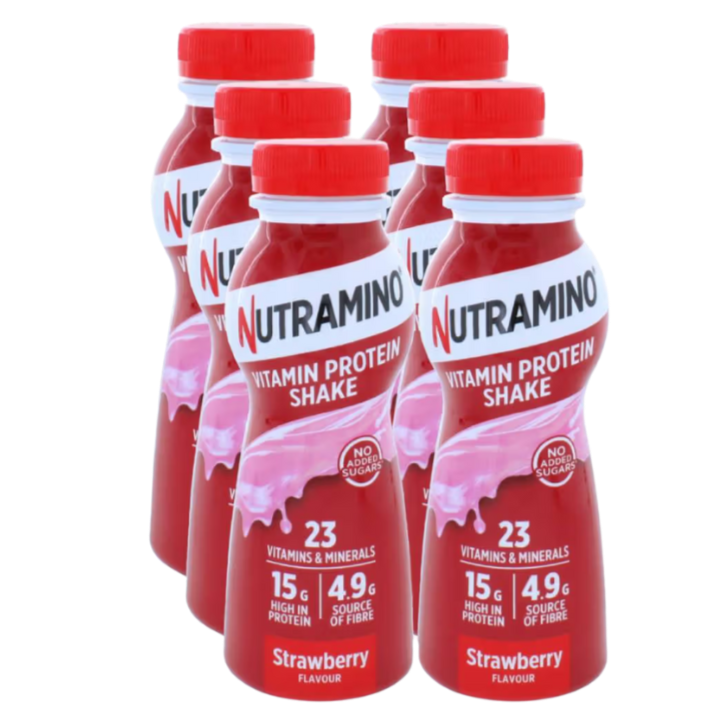 Nutramino Strawberry flavour Vitamin & Protein Shake 325ml - Case of 6 [Best Before: 30/09/2025]