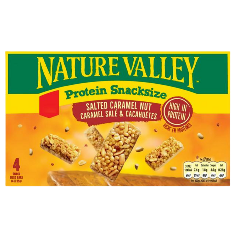 Nature Valley Protein Salted Caramel Snack Size bar (4 x 25g multipack) [Best Before: 22/04/2025]