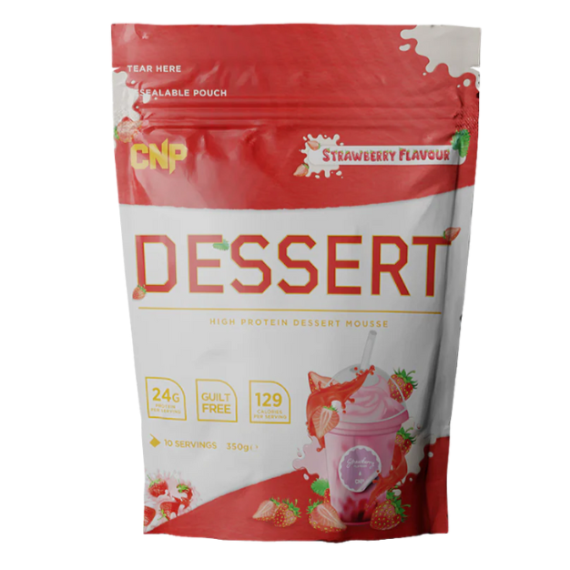 CNP High Protein Dessert Mousse, Strawberry Flavour 350g [Best Before: 30/06/2025]