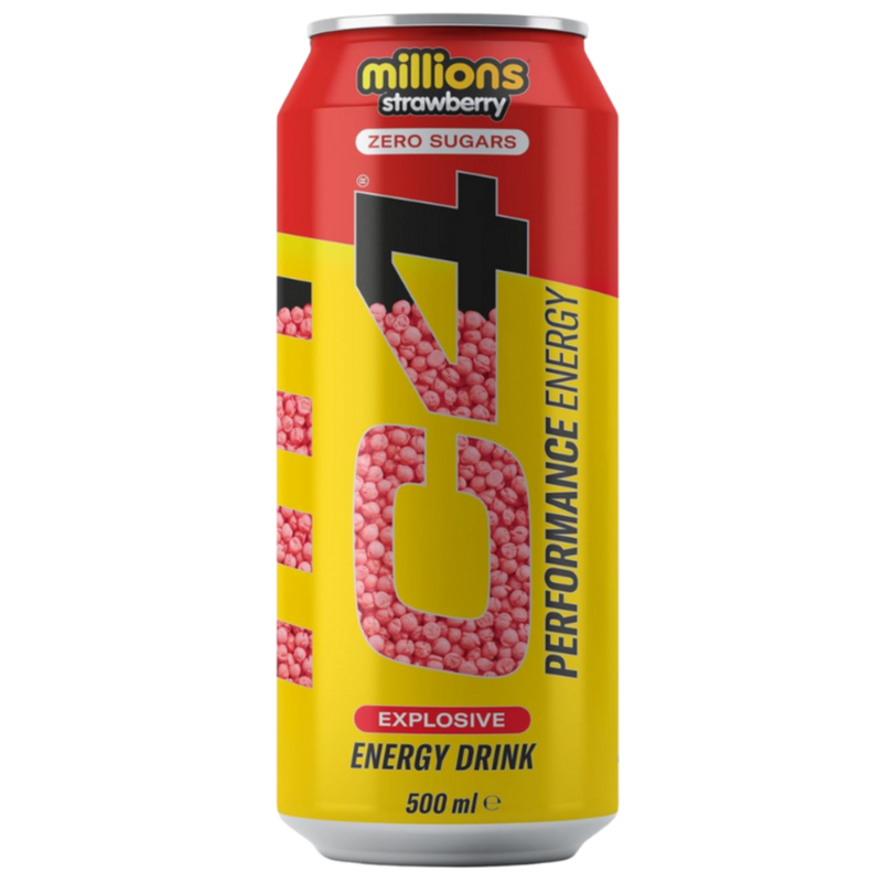C4 Energy Drink Millions Strawberry flavour 500ml - Case of 12