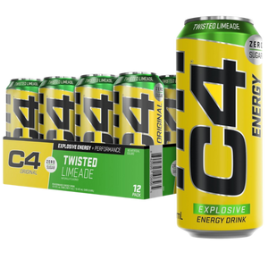 C4 Energy Drink Twisted Limeade Flavour 500ml - Case of 12