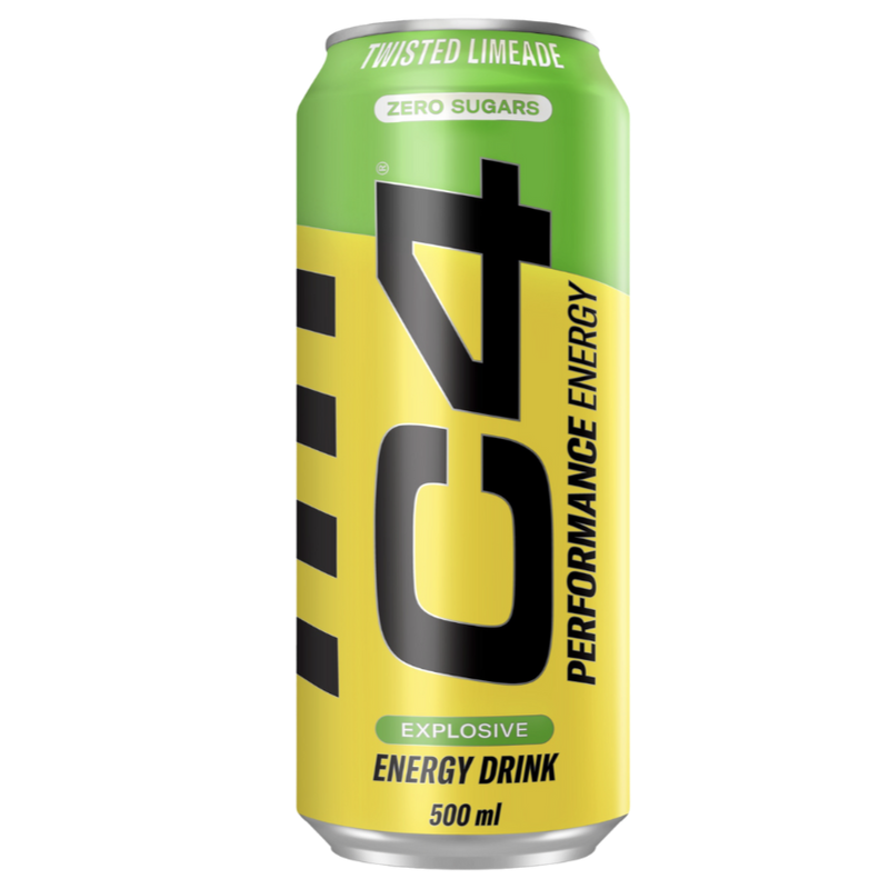 C4 Energy Drink Twisted Limeade Flavour 500ml - Case of 12