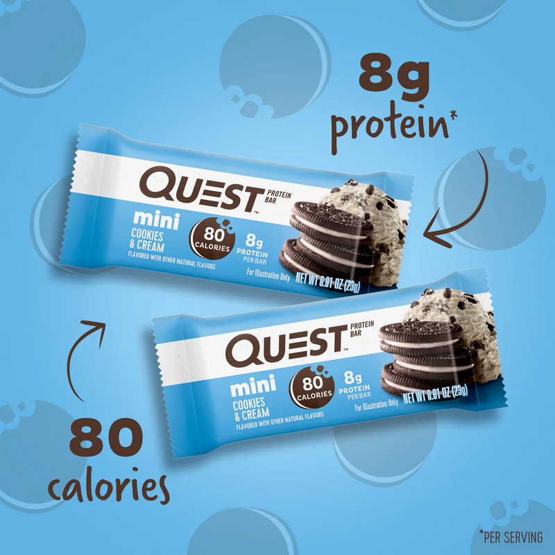 Quest Mini Cookies & Cream Protein bar 23g - Case of 14
