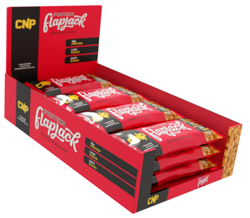 CNP Cherry & Almond Protein Flapjack 75g - Case of 12 [Best Before: 12/06/2025]