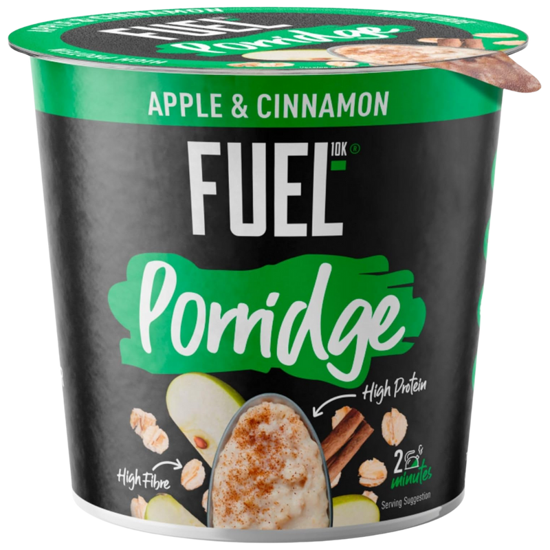 Fuel10k Apple & Cinnamon Porridge 70g - Case of 8 [Best Before Date: 23/09/2025]