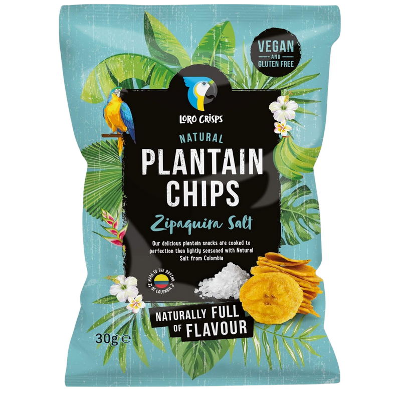 Loro Crisps Zipaquira Salt flavour Plantain Crisps 30g - Case of 20
