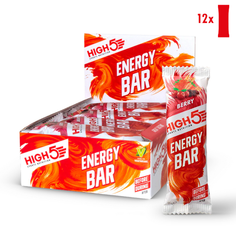 High5 Berry Flavour Energy bar 55g - Case of 12 [Best Before: 30/09/2025]