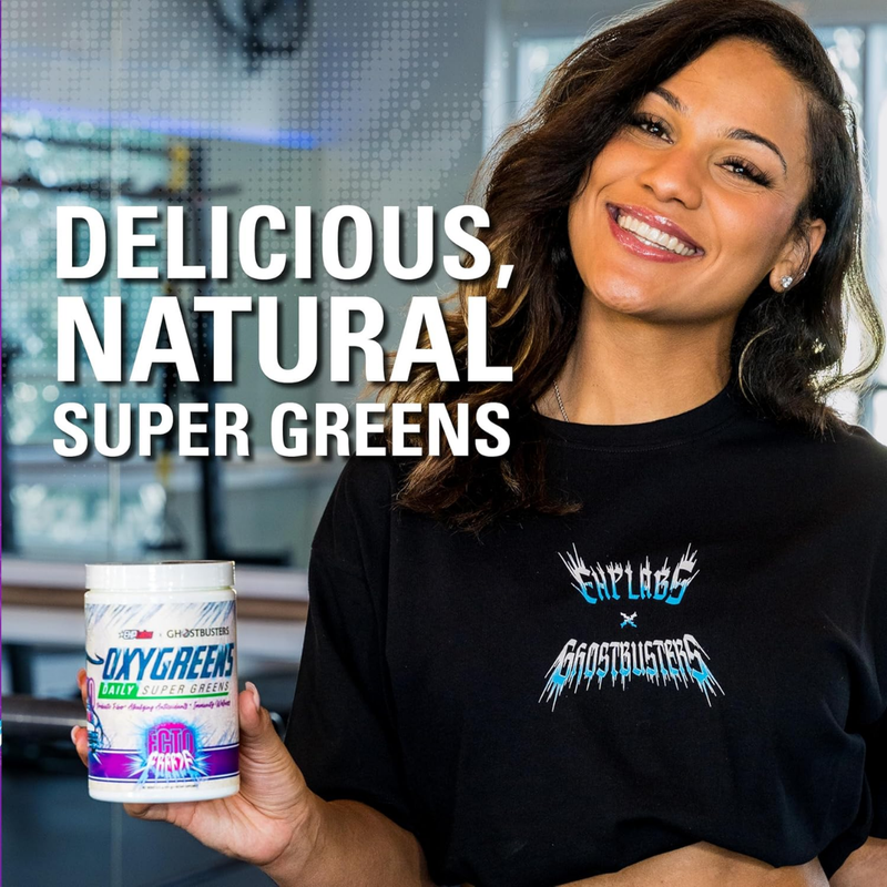 EHP Labs x Ghostbusters Oxygreens Daily Greens Ecto Freeze 261g (30 servings) [Best Before: 13/03/2026]