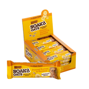 Soak'd High Fibre Peanut & Banana Oat bars 42g - Case of 16 [Best Before: 18/05/2026]