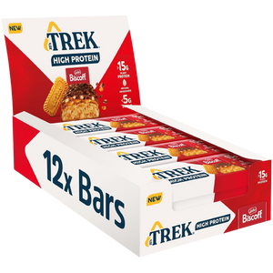 Trek High Protein Biscoff Protein bar 55g - Case of 12 [Best Before: 16/04/2026]