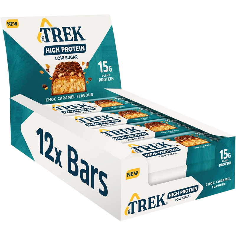 Trek High Protein Low Sugar Choc Caramel Protein bar 44g - Case of 12 [Best Before: 09/03/2026]