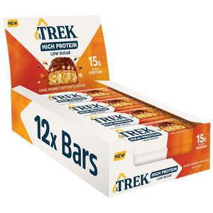 Trek Choc Peanut Butter Protein bar 55g - Case of 12 [Best Before: 08/03/2026]