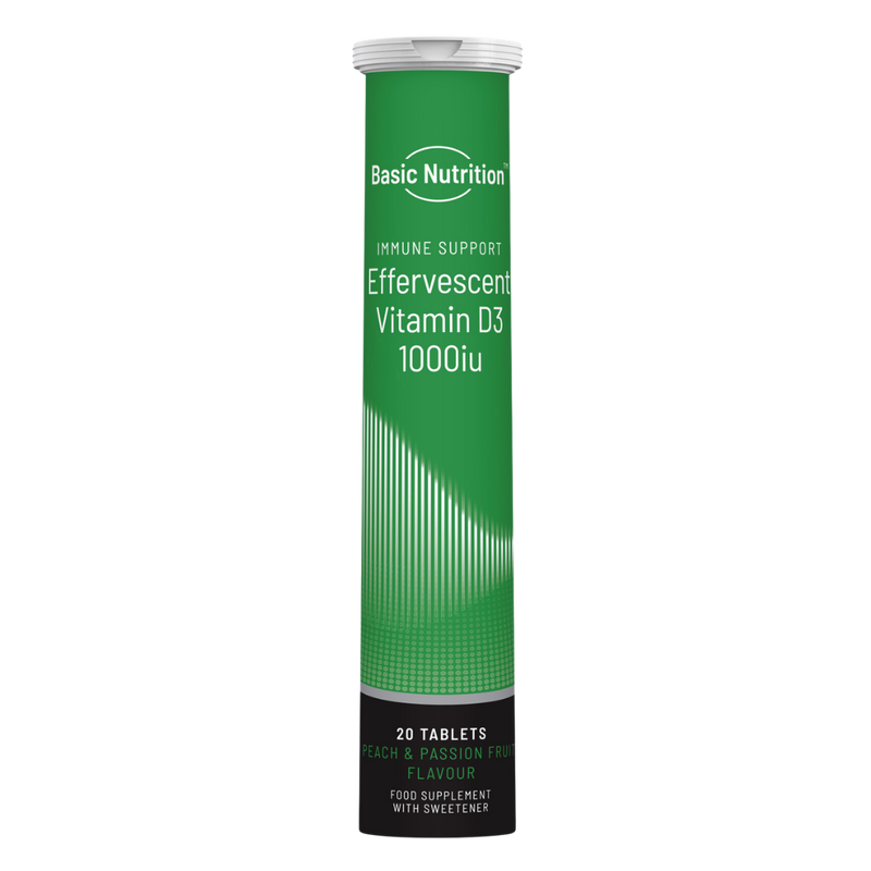 Basic Nutrition Vitamin D3 1000iu Effervescent (20 tablets) - Case of 12